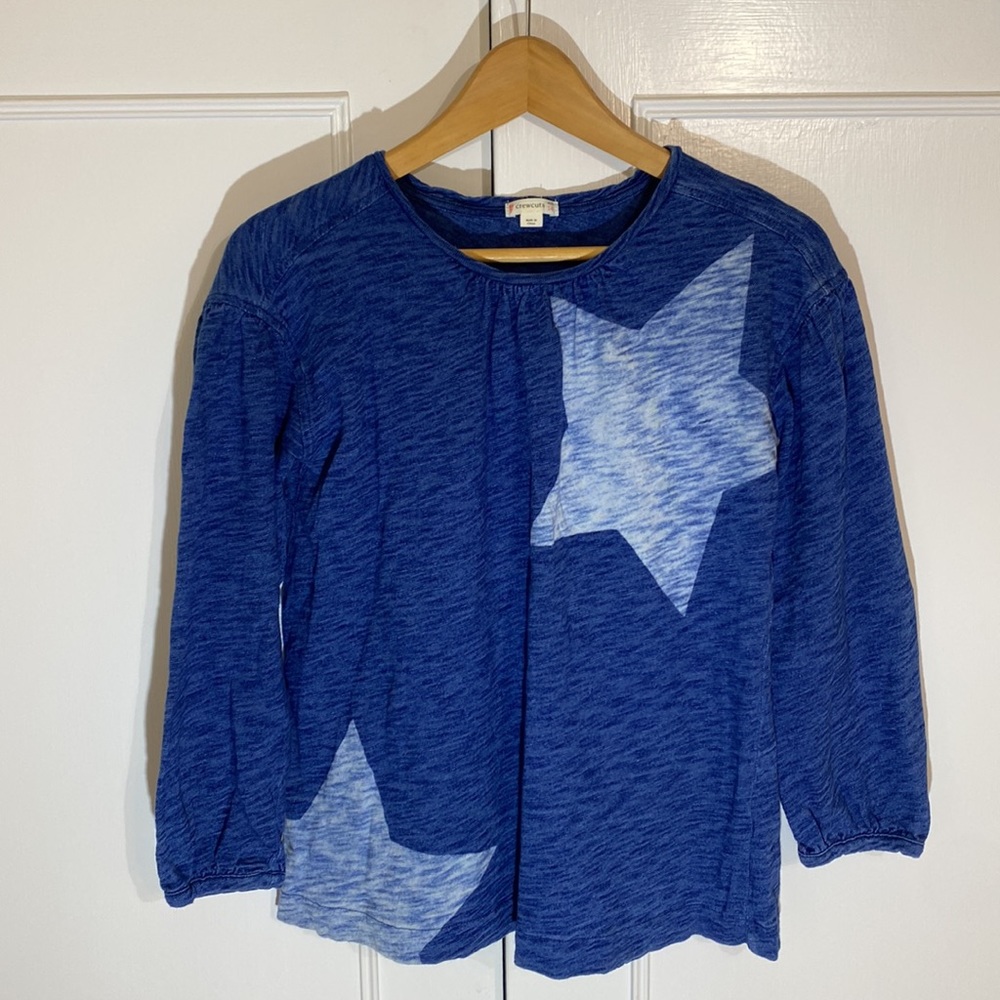 Crewcuts Girls Indigo Blue Stars Top Size 14